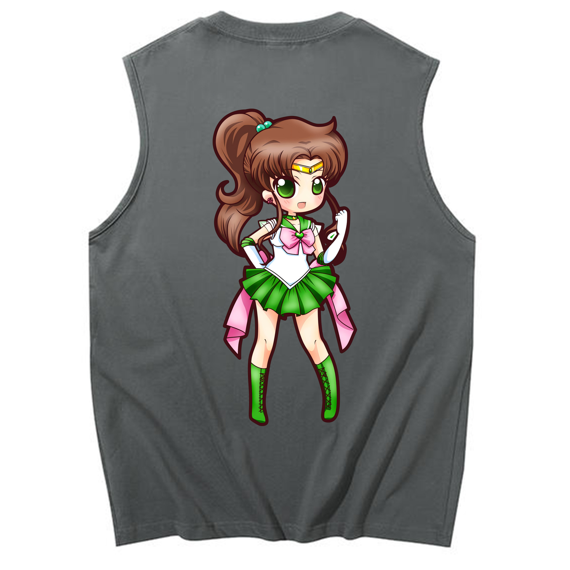 （画像用） 美少女戦士セーラームーン 木野 まこと きの まこと Sailor Moon Kino Makoto （セーラージュピター；Sailor Jupiter） コットン100％タンクトップ（背面プリント）